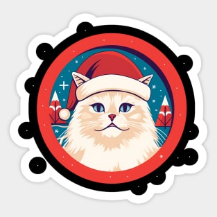 Manx Cat  Xmas, Love Cats Sticker